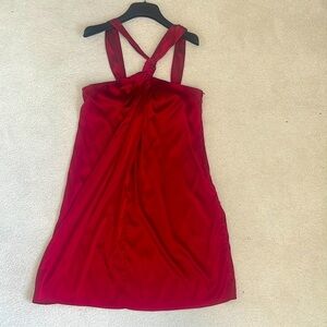 Banana Republic Red Satin Cocktail Dress. NWT Size 8